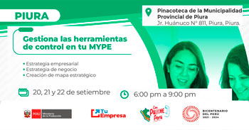 Curso presencial "Gestiona las herramientas de control en tu MYPE" del Ministerio de la Producción