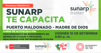Curso presencial El procedimiento de saneamiento de bienes estatales y privados realizados por entidades estatales