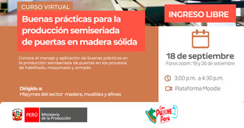 Curso online graits "Buenas prácticas para la producción semiseriada de puertas en madera sólida"