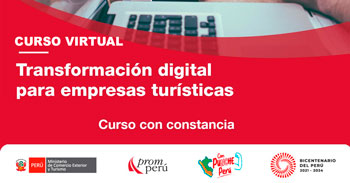 Curso online "Innovación para empresas turísticas" de PromPerú