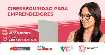  Curso online gratis "Ciberseguridad para emprendedores"  de PRODUCE