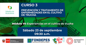 Curso online gratis "Prevención y tratamiento de enfermedades en el cultivo de trucha" de FONDEPES