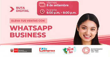 Curso virtual  Ruta Digital: "Eleva tus ventas con WhatsApp Business"