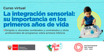 Cursos gratis online "La integración sensorial, su importancia en los primeros años de vida" del MINEDU