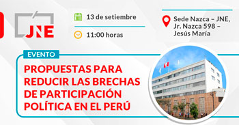 Evento  Presencial “Propuestas para reducir las brechas de participación política en el Perú”