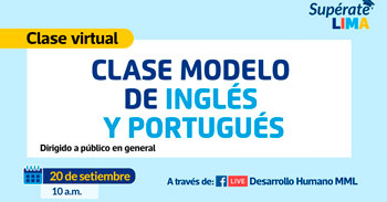 Evento online gratis "Clase modelo de inglés y portugués"