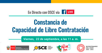 Evento online gratis "Constancia de Capacidad de Libre Contratación"