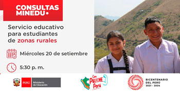 Evento online gratis "Servicio educativo para estudiantes de zonas rurales"