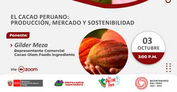 Seminario online sobre "El Cacao Peruano: Producción, Mercado y Sostenibilidad"