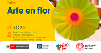 Taller presencial "Arte en flor" de la BNP