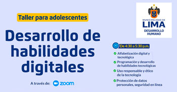 Taller online gratis "Comunicación y Relaciones en línea" de la Municipalidad de Lima
