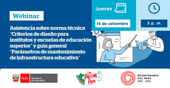 Webinar acerca de la asistencia técnica articulada en infraestructura educativa para la educación superior pedagógica 