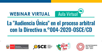  Webinar online gratis "La  Audiencia Única en el proceso arbitral" del OSCE