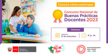 Webinar online gratis "Concurso Nacional de  Buenas Prácticas Docentes 2023"
