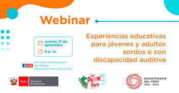Webinar online gratis "Experiencias educativas para jóvenes y adultos sordos o con discapacidad auditiva"