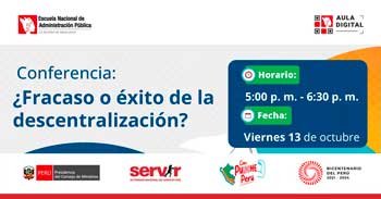 Conferencia online "¿Fracaso o éxito de la descentralización?" de SERVIR