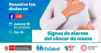Consultorio EsSalud "Signos de alarma del cáncer de mama"