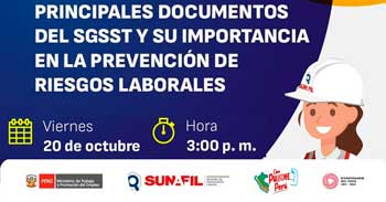 Evento online El Sistema de Gestión de Seguridad y Salud en el Trabajo y su importancia en la prevención de riesgos