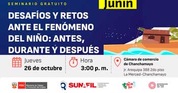 Seminario gratis "Desafíos y retos ante el fenómeno el niño: antes, durante y después del suceso"