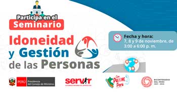 Seminario semipresencial "Idoneidad y gestión de las personas" del SERVIR