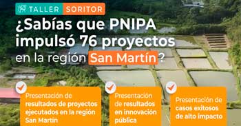 Taller presencial "Transferencia de resultados del PNIPA" en la región San Martín