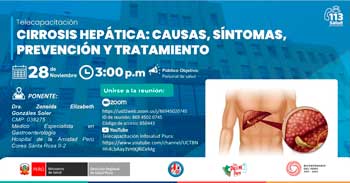 Capacitación online "Cirrosis hepática: causas, síntomas, prevención y tratamiento" del MINSA