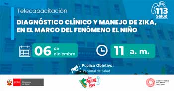 Capacitación online "Diagnóstico clínico y manejo de zika, en el marco del fenómeno el niño"