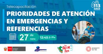Capacitación online "Prioridades de atención en emergencias y referencias " del MINSA