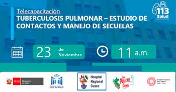 Capacitación online "Tuberculosis pulmonar - estudio de contactos y manejo de secuelas"