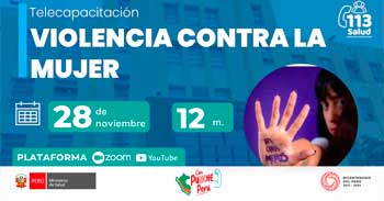 Capacitación online "Violencia contra la mujer" del MINSA