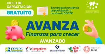 Ciclo de capacitaciones online gratis "Avanza, finanzas para crecer AVANZADO" del COFIDE