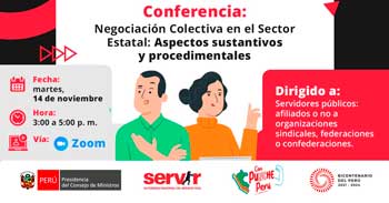 Conferencia online Negociación Colectiva en el Sector Estatal: Aspectos sustantivos y procedimentales del SERVIR