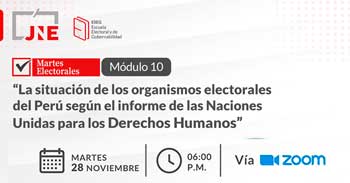 Conferencia La situación de los organismos electorales del Perú según el informe de las Naciones Unidas para los DDHH