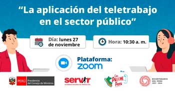 Conferencia online "La aplicación del Teletrabajo en el sector público" del SERVIR