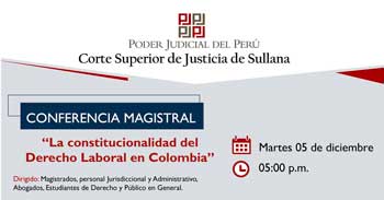 Conferencia online "La constitucionalidad del Derecho Laboral en Colombia"  