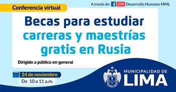 Conferencia online gratis "Becas para estudiar carreras y maestrías gratis en Rusia"