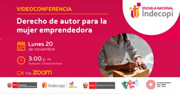 Conferencia online gratis "Derecho de autor para la mujer emprendedora"