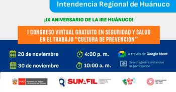 I Congreso Virtual en Seguridad y Salud en el Trabajo “Cultura de prevención” de la SUNAFIL