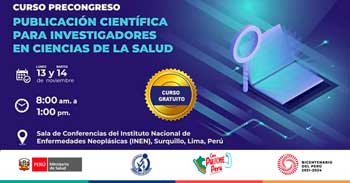 Curso Presencial gratuito "Publicación científica para investigadores en ciencias de la salud" del INS