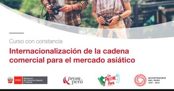 Curso online gratis"Internacionalización de la cadena comercial para el mercado asiático" de PromPerú