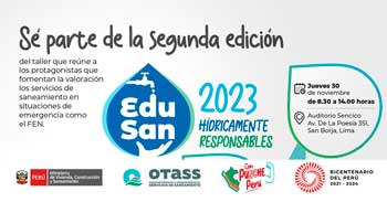 Evento Edusan 2023 "Hídricamente Responsables" de OTASS