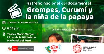 Evento presencial  documental "Grompes, Curumí y la niña de la papaya" del Ministerio de Cultura