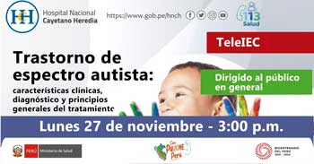 Evento online "Trastorno de espectro autista" del MINSA