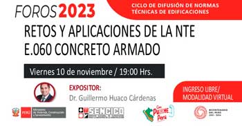 Foro online gratis "Retos y Aplicaciones de la E.060 Concreto Armado" del SENCICO