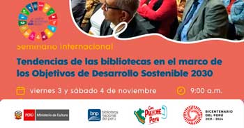 Seminario internacional Tendencias de las bibliotecas en el marco de los Objetivos de Desarrollo Sostenible 2030