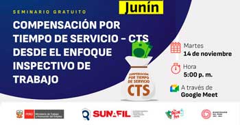 Seminario online gratis "Compensación por tiempo de servicio - CTS desde el enfoque inspectivo de trabajo"