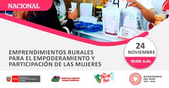 Seminario online gratis "Emprendimientos rurales para el empoderamiento y participación de las mujeres"