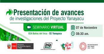 Seminario online "Presentación de avances de investigaciones del proyecto Yanayacu" 