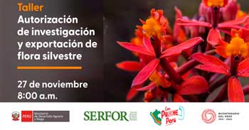 Taller presencial "Autorización de Investigación y exportación de flora silvestre" de Serfor Perú
