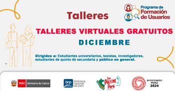 Talleres online gratis "Programa de Formación de Usuarios" de la BNP
